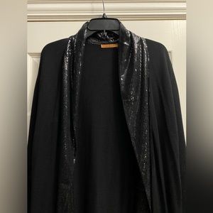 Belldini Women’s Cardigan Open Front Black Sz XL